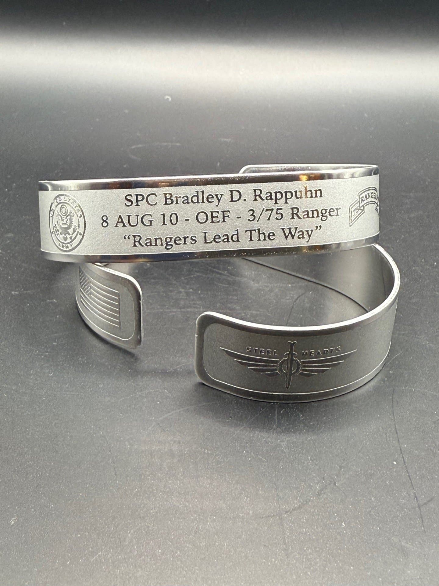 Memorial bracelet honoring SPC Bradley D. Rappuhn