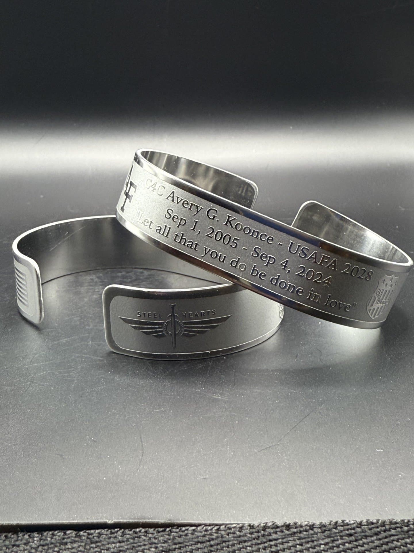 Memorial bracelet honoring C4C Avery G. Koonce (USAFA '28)
