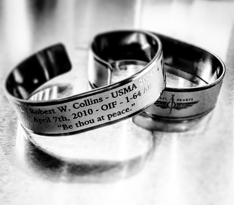Memorial bracelet honoring 1LT Robert W. Collins (USMA '08)
