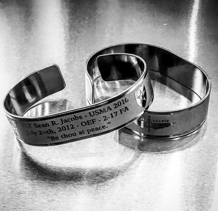Memorial bracelet honoring 1LT Sean R. Jacobs (USMA '10)