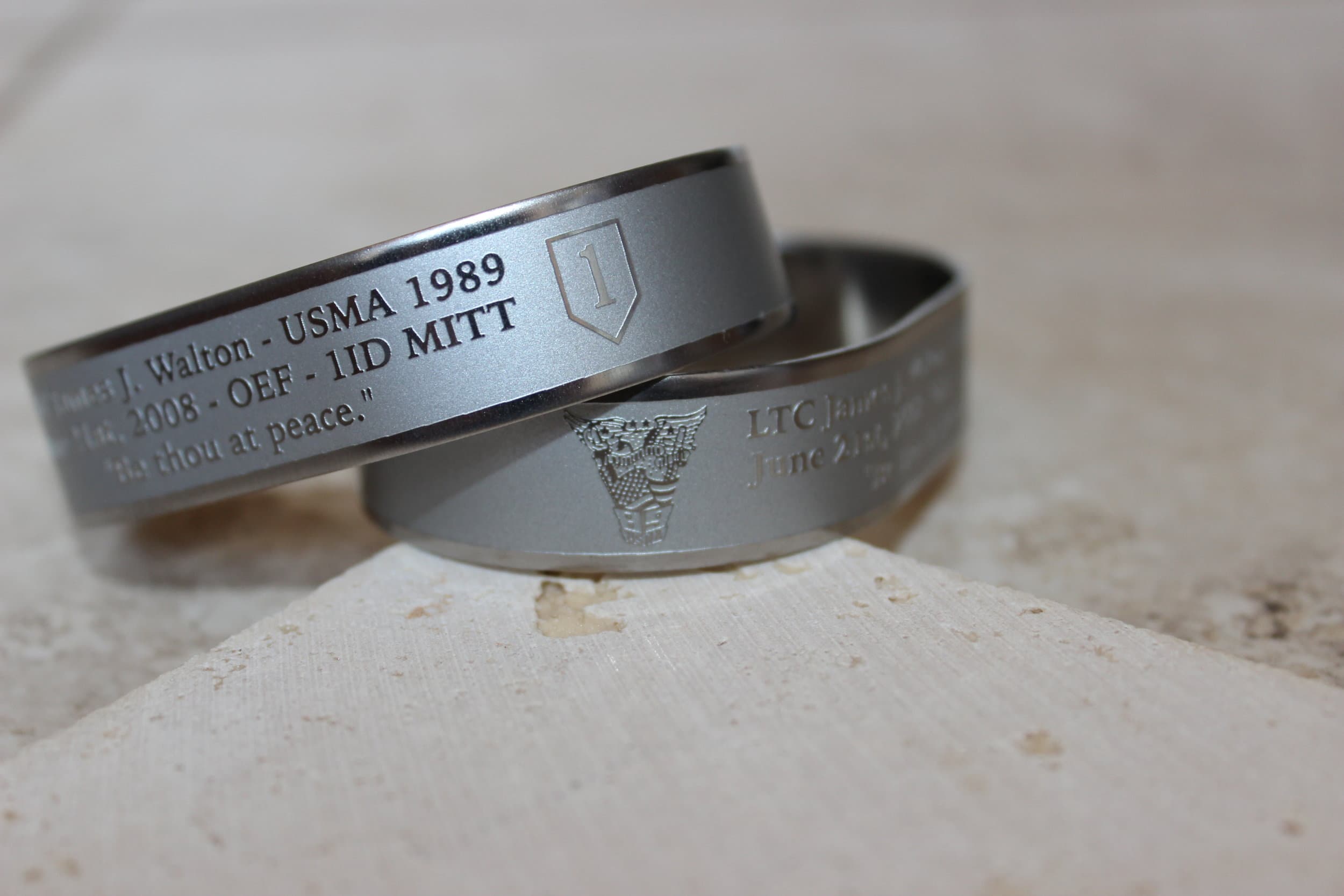 Memorial bracelet honoring LTC James J. Walton (USMA '89)