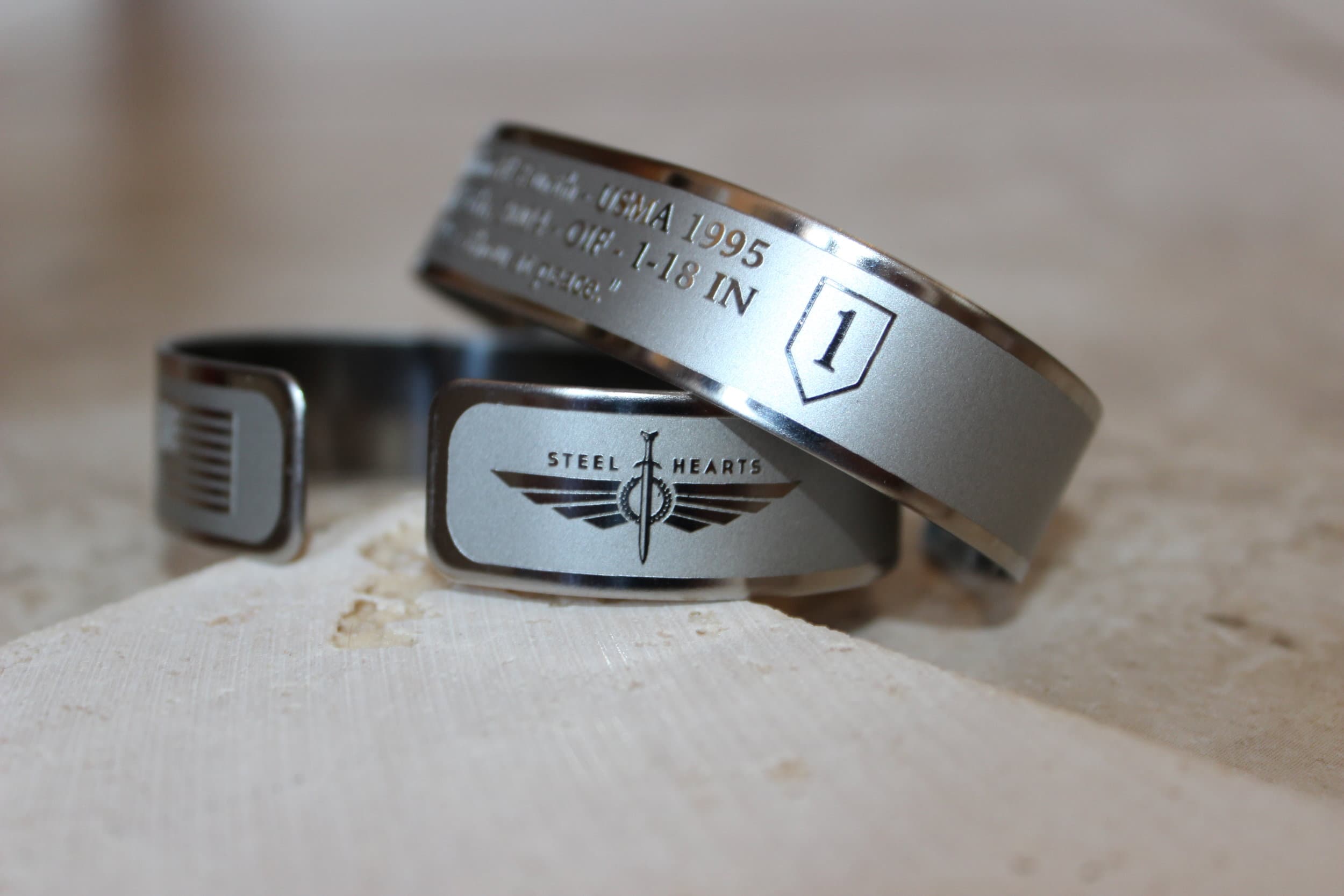 Memorial bracelet honoring CPT John F Kurth (USMA '95)
