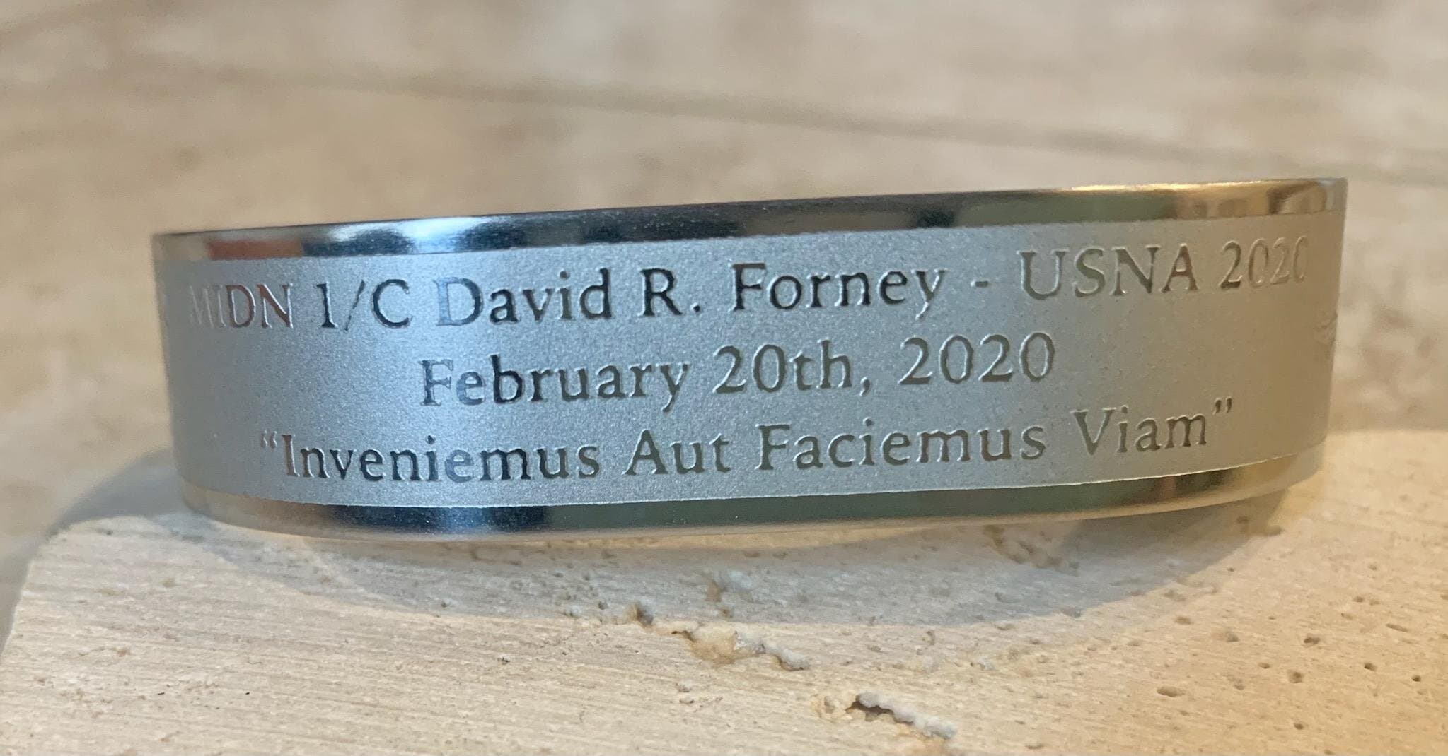 Memorial bracelet honoring MIDN 1/C David R. Forney (USNA '20)