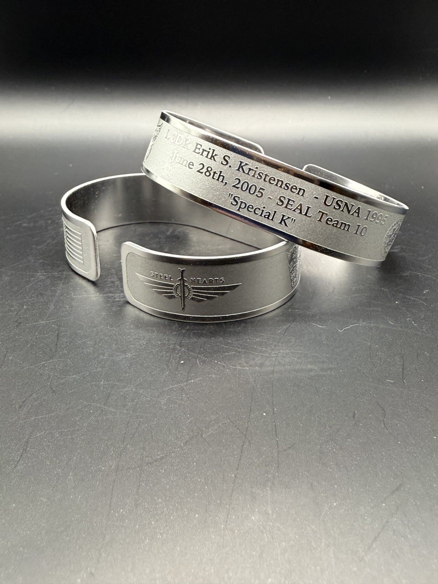 Memorial bracelet honoring LCDR Erik S. Kristensen (USNA '95)