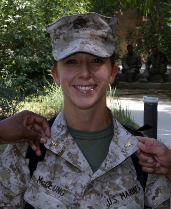 Memorial image honoring Maj. Megan M. McClung (USNA '95)