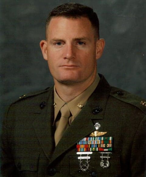Memorial image honoring Lt. Col. Kevin M. Shea (USAFA '89)