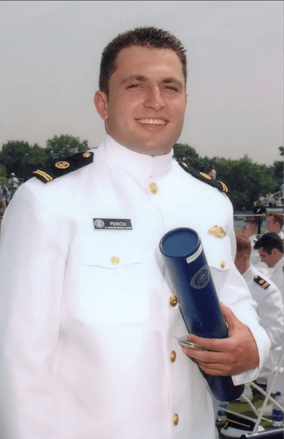 Memorial image honoring LT Michael R. Perich (USMMA '06)