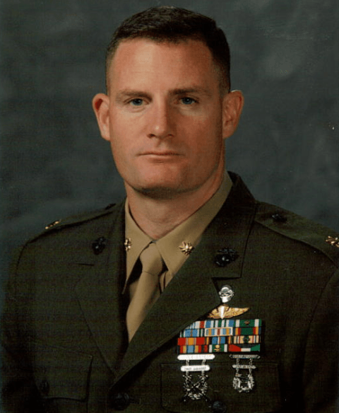 Memorial image honoring Lt. Col. Kevin M. Shea (USAFA '89)