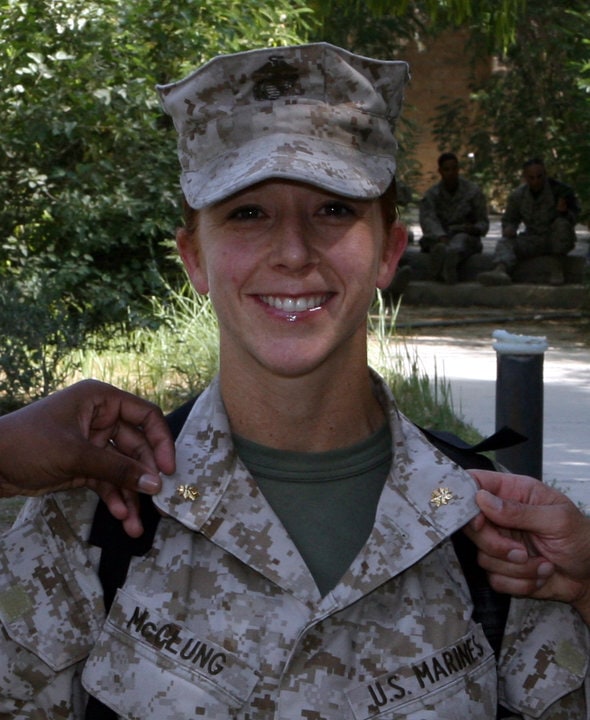 Memorial image honoring Maj. Megan M. McClung (USNA '95)