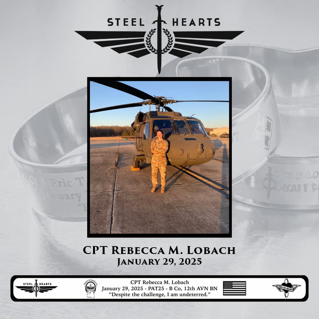 Memorial bracelet honoring CPT Rebecca Lobach