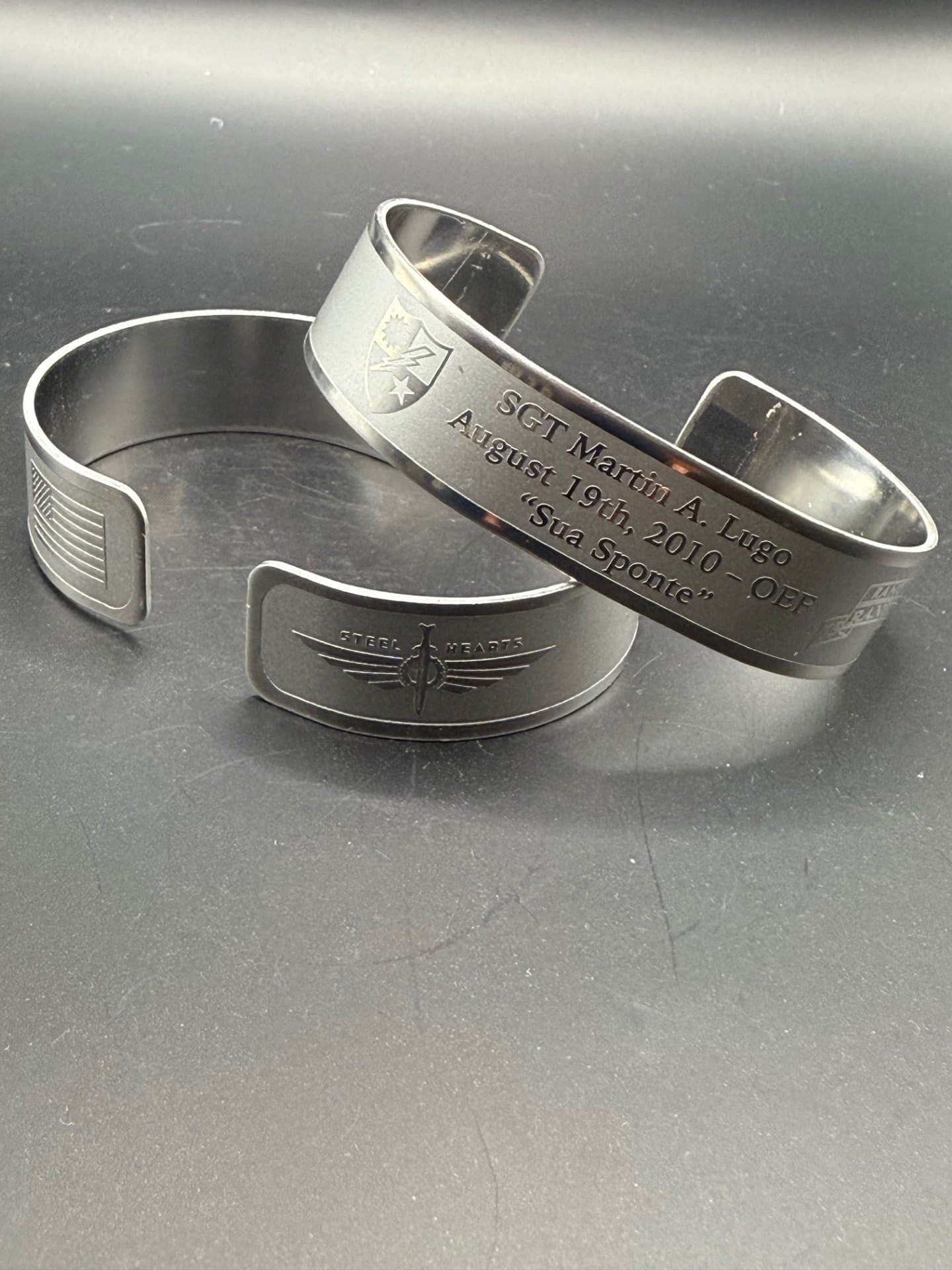 Memorial bracelet honoring SGT Martin A. Lugo