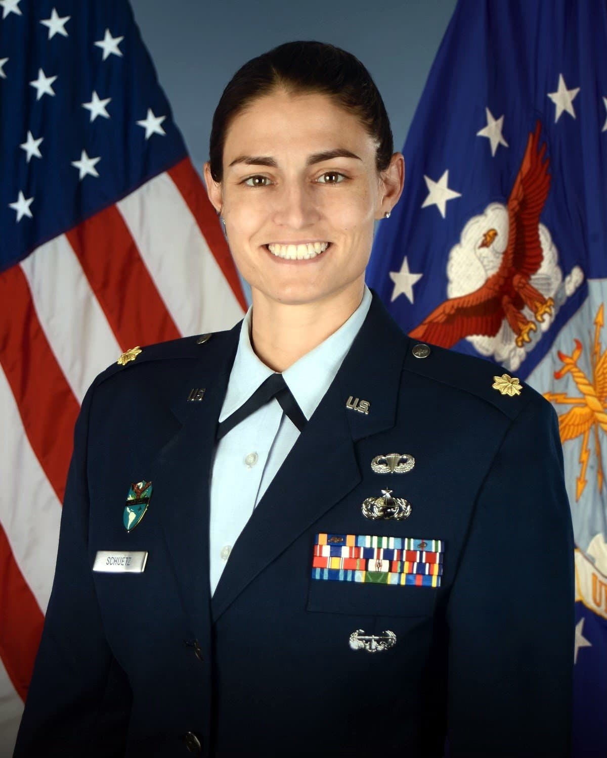 Memorial image honoring Maj Kelly Schuetz (USAFA '10)