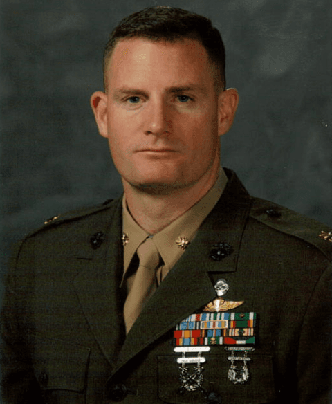 Memorial image honoring Lt. Col. Kevin M. Shea (USAFA '89)