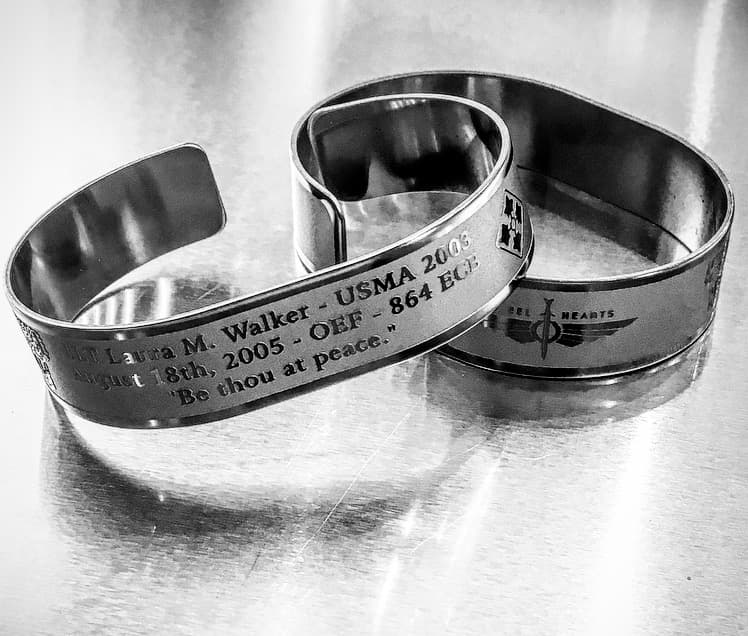Memorial bracelet honoring 1LT Laura M. Walker (USMA '03)