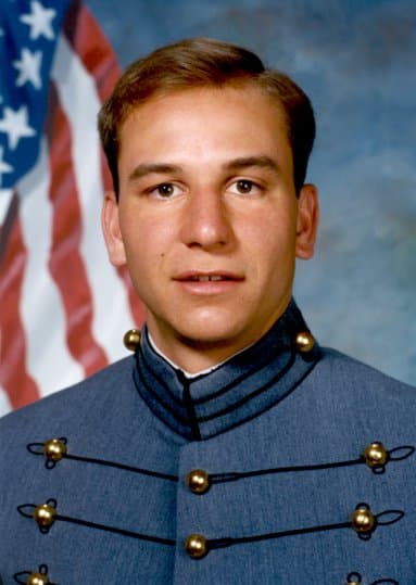 Memorial image honoring CPT James F. Adamouski (USMA '95)