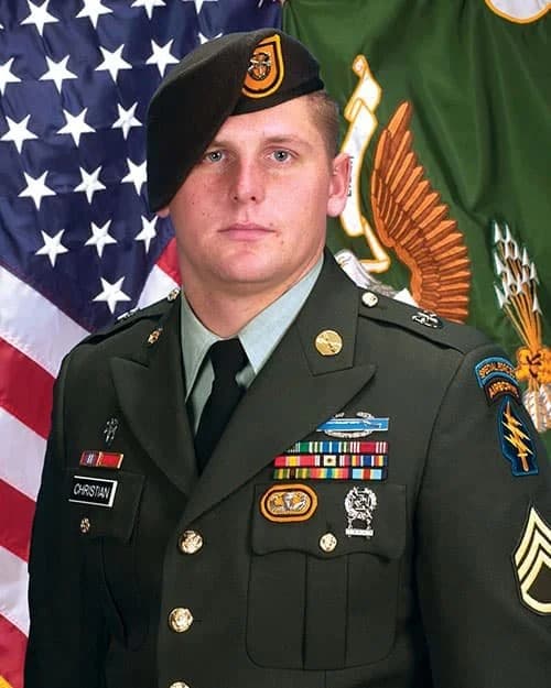 Memorial image honoring SSG Rusty H. Christian
