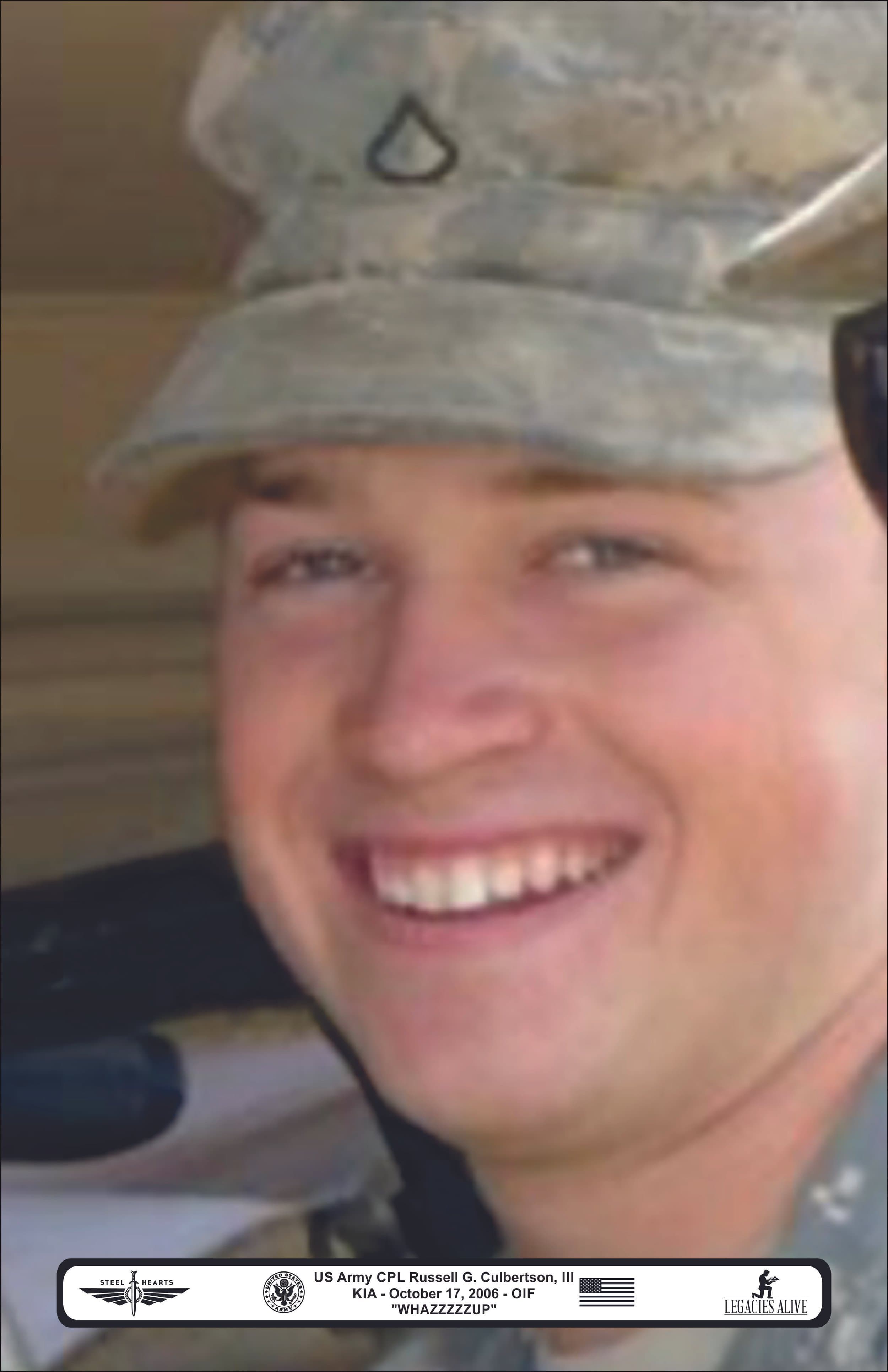 Memorial portrait of CPL Russell G. Culbertson III