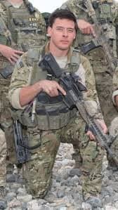 Memorial portrait of SGT Patrick Hawkins