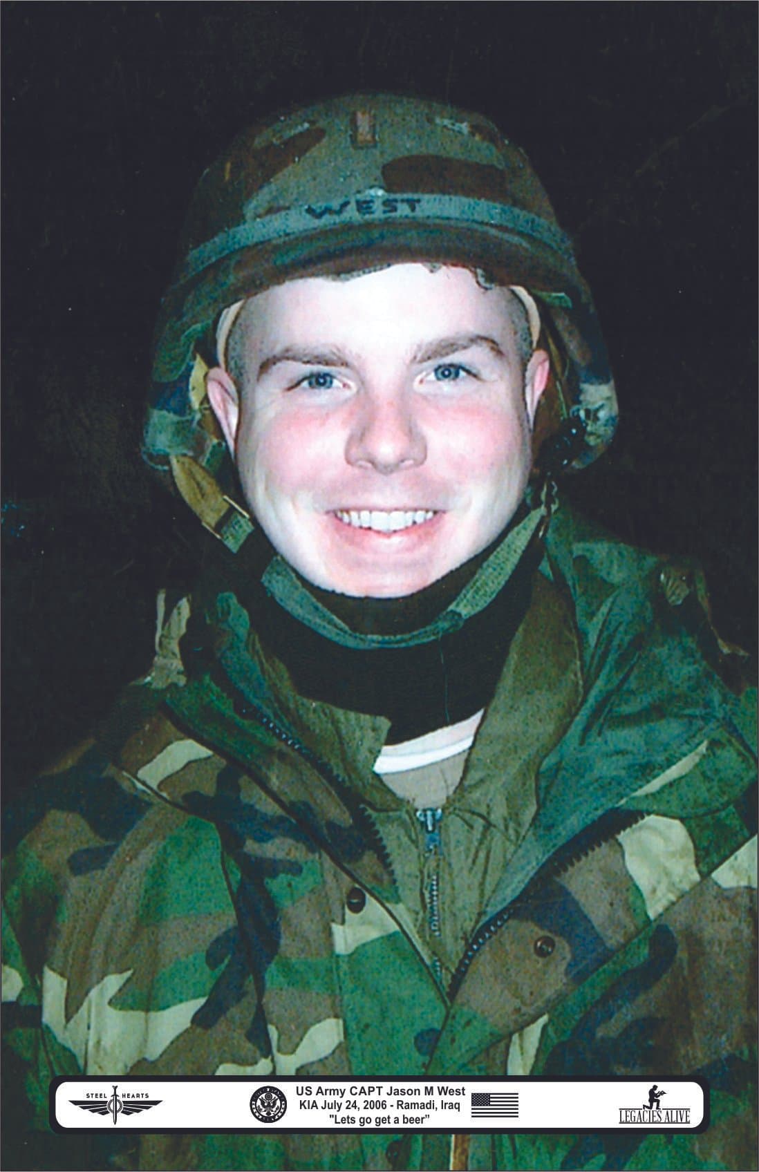 Memorial portrait of CPT Jason M. West