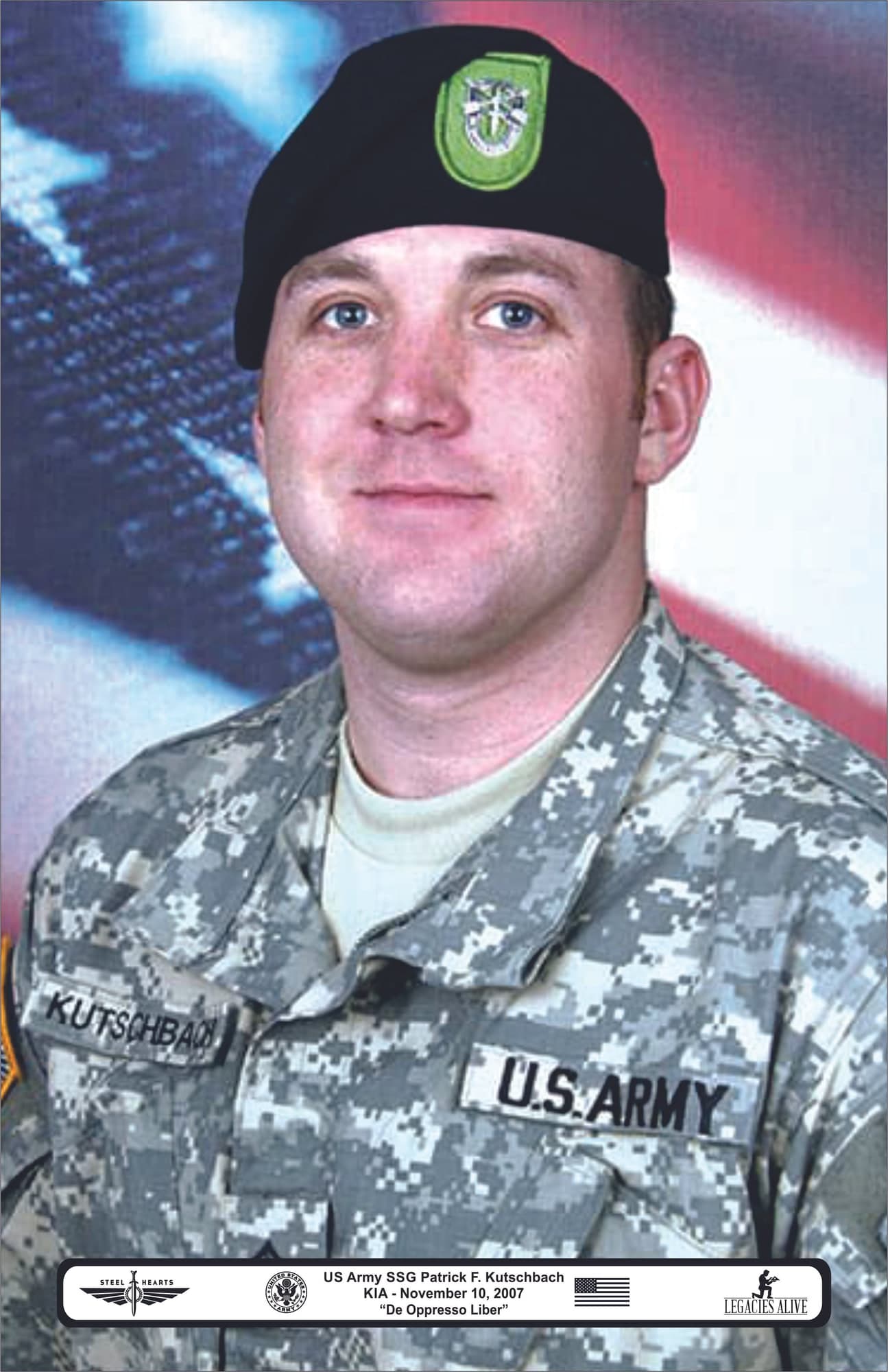 Memorial portrait of SSG Patrick F. Kutschbach