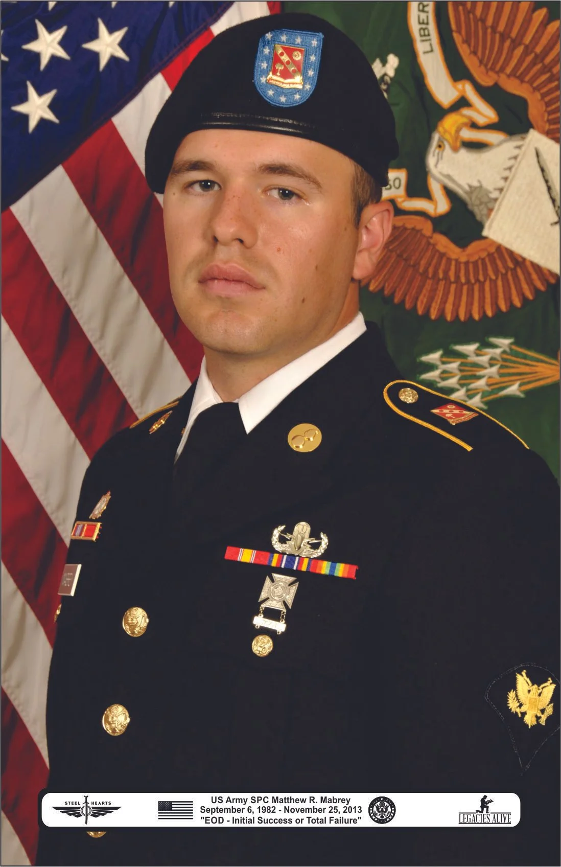 Memorial portrait of SPC Matthew R. Mabrey
