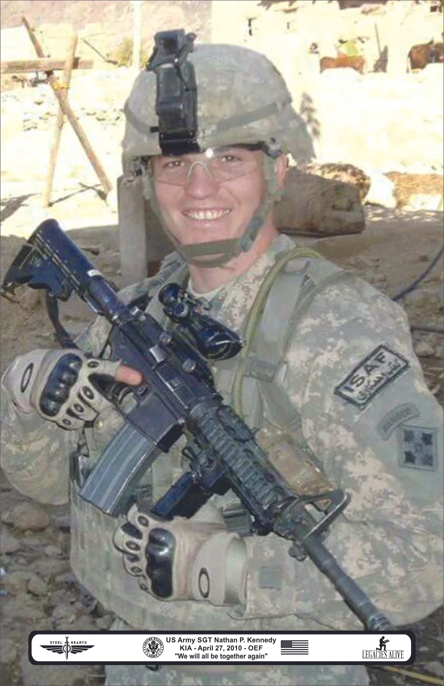 Memorial portrait of SGT Nathan P. Kennedy
