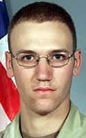 Memorial portrait of PFC Aaron J. Rusin