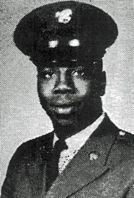 Memorial portrait of PFC George Edward Threats
