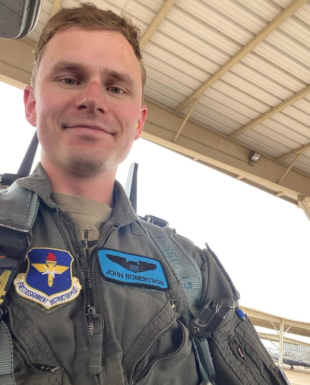 Memorial portrait of Capt John A. Robertson (USAFA '19)