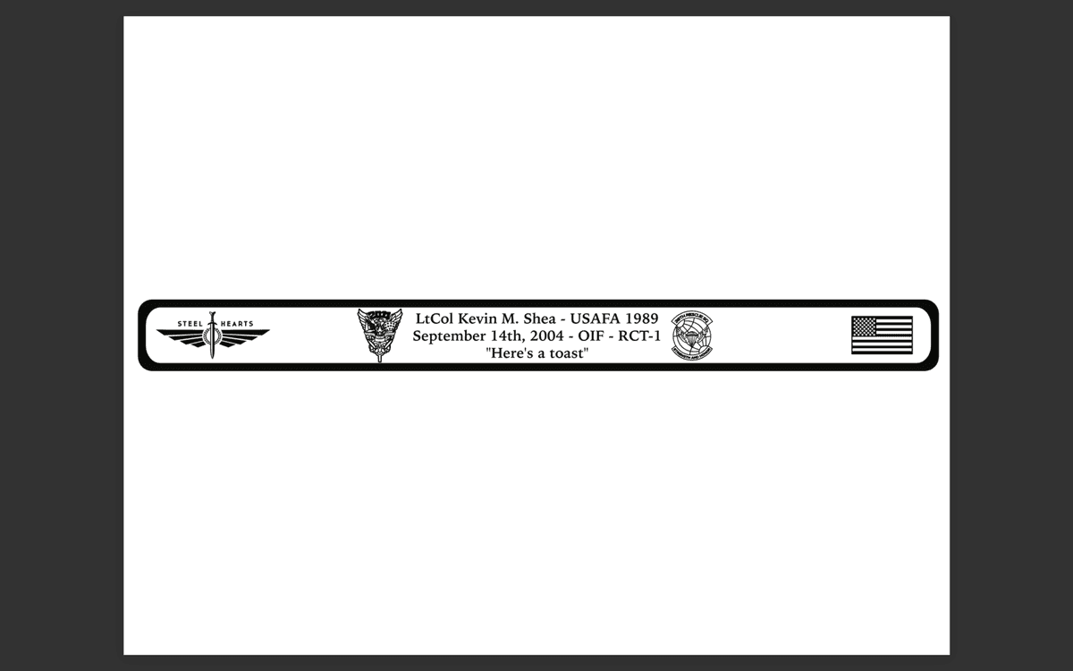 Memorial image honoring Lt. Col. Kevin M. Shea (USAFA '89)