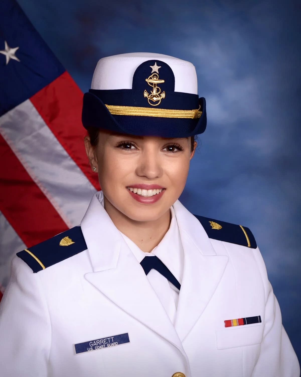 Memorial portrait of LTJG Morgan L. Garrett (USCGA '19)