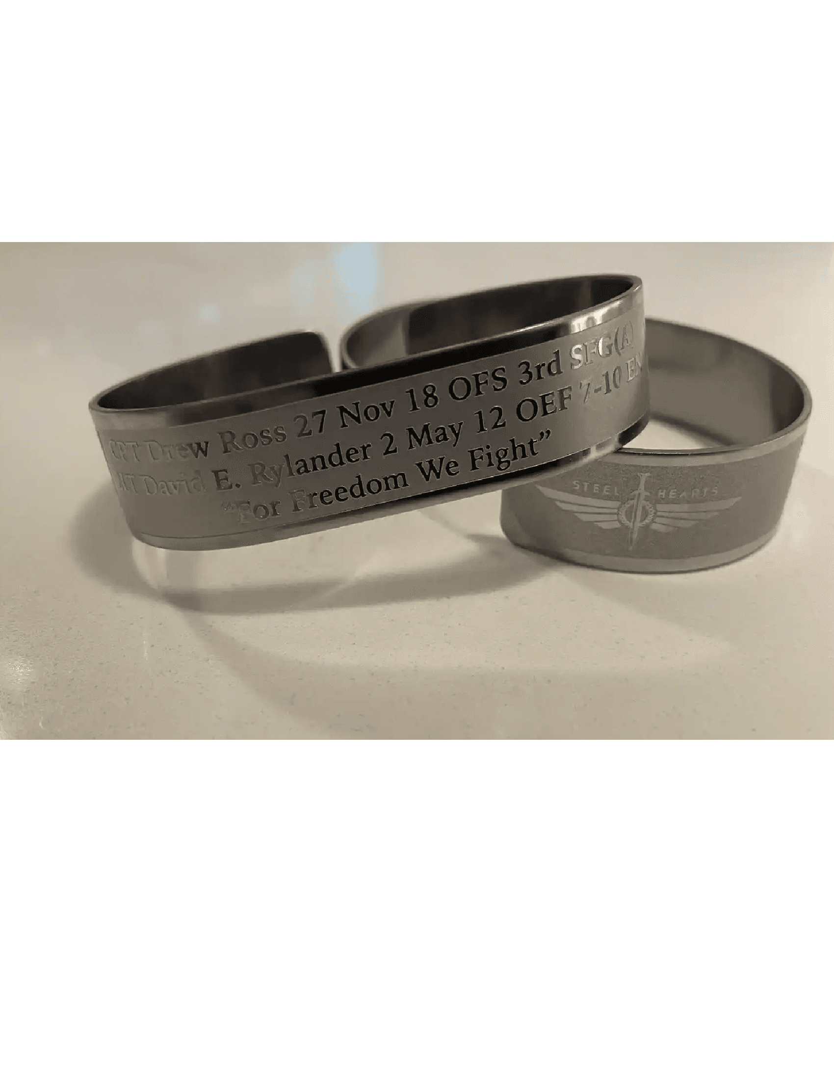 Memorial portrait of USMA 2011 Class Bracelet