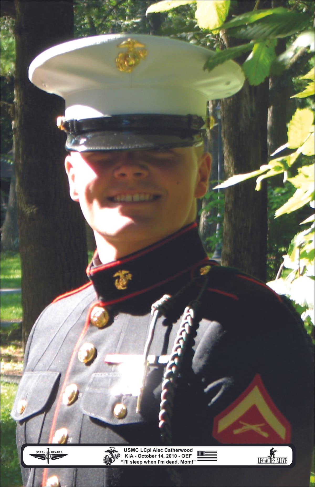 Memorial image honoring LCpl Alec Catherwood