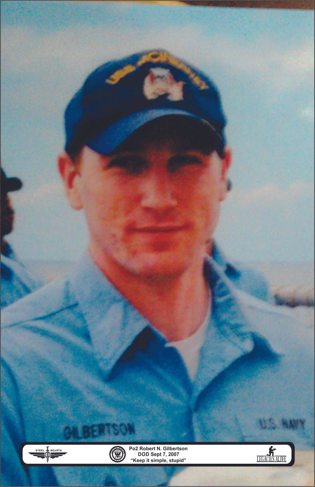Memorial portrait of PO2 Robert N. Gilbertson