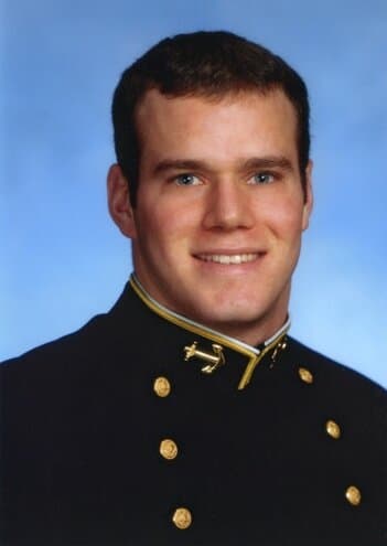 Memorial portrait of 2ndLt. J.P. Blecksmith (USNA '03)