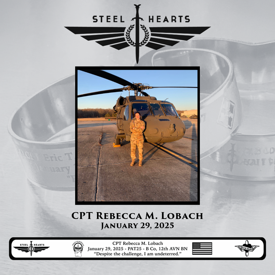 Memorial bracelet honoring CPT Rebecca Lobach