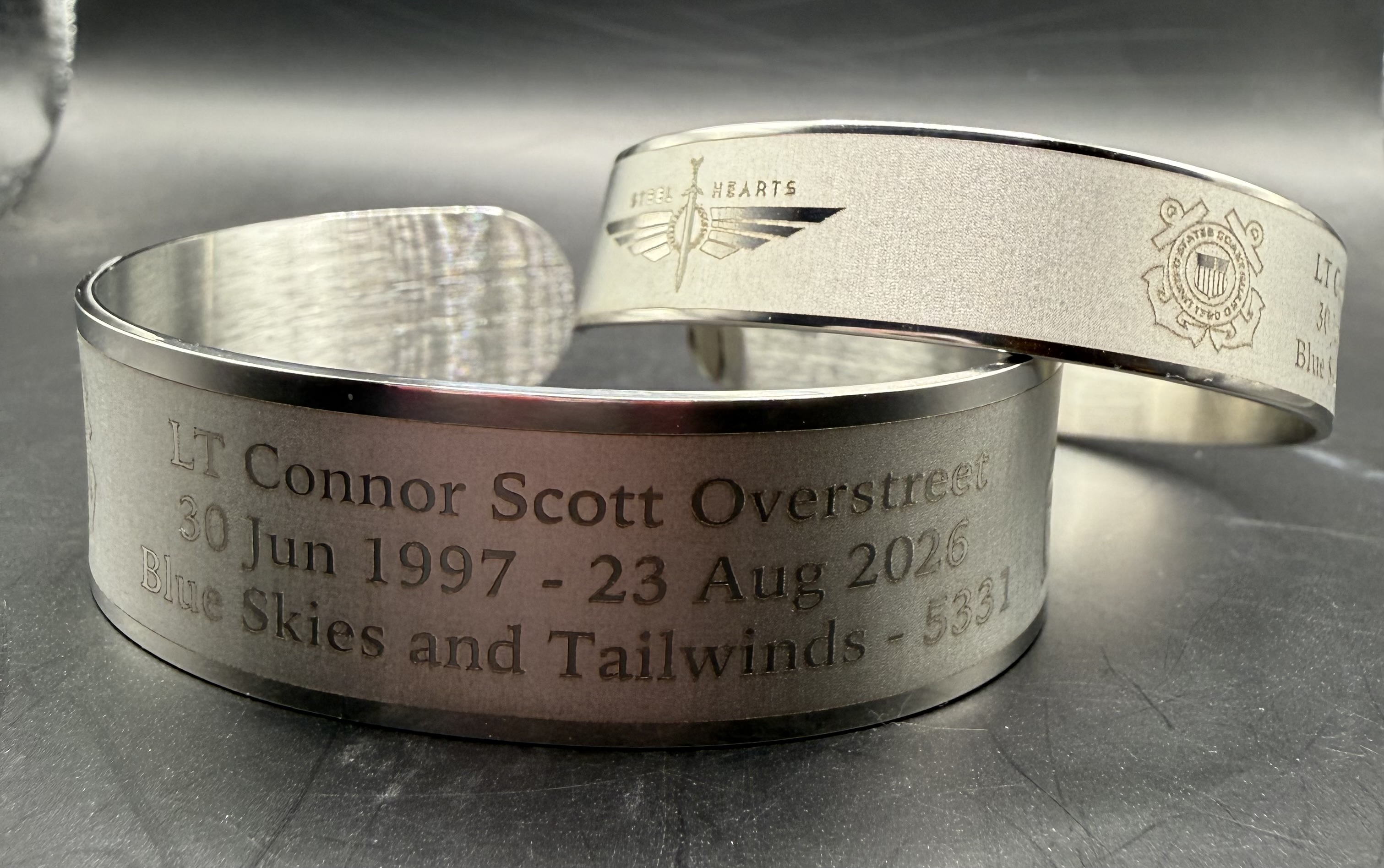 Memorial bracelet design for Connor Scott Overstreet